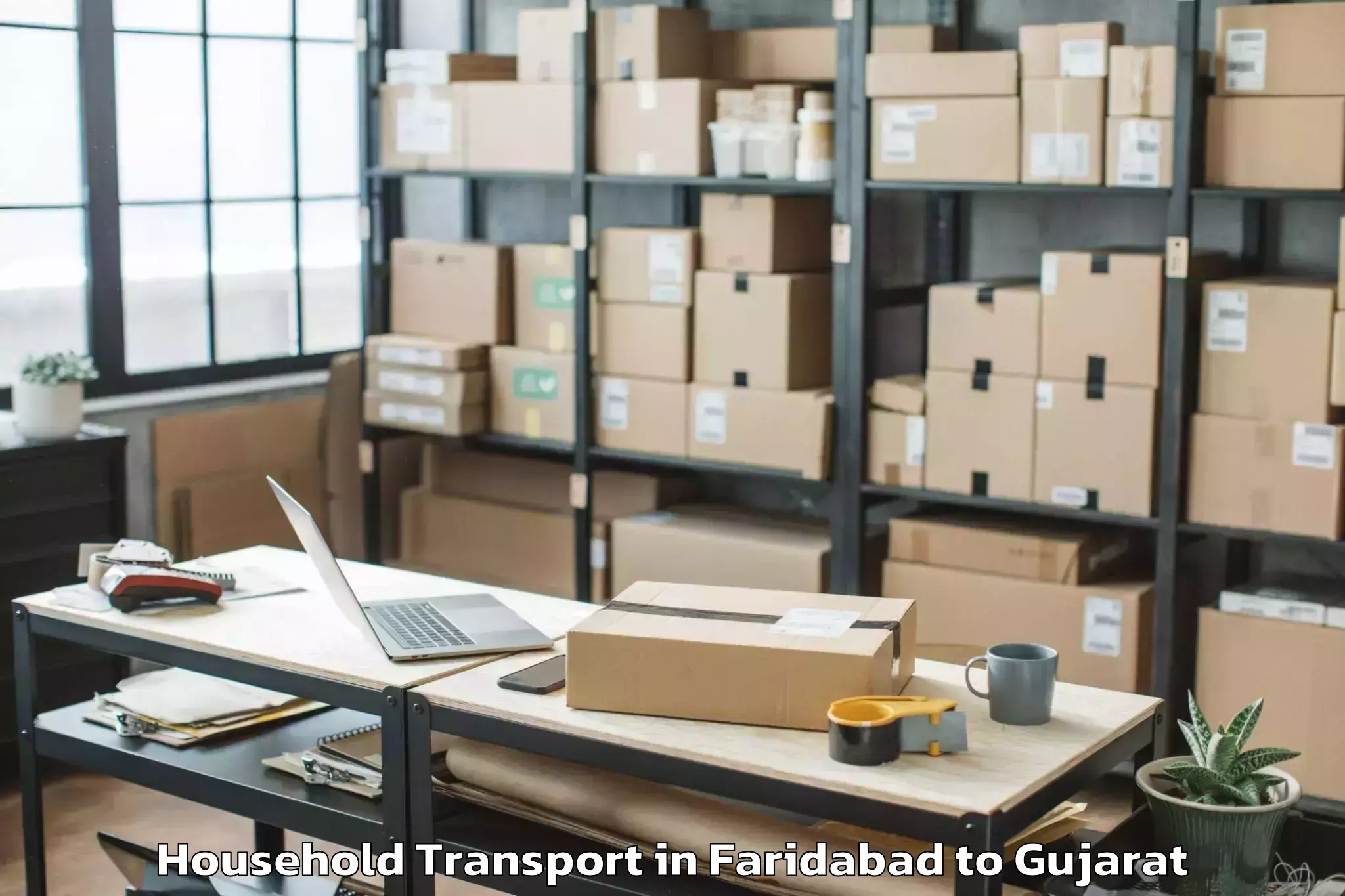 Affordable Faridabad to Ahmedabad Household Transport